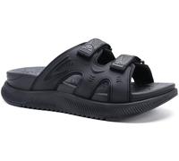 ONCAI Womens Orthotic Sandals Ladies Recovery Walking Slides Arch Support Plantar Fasciitis Comfort Orthopedic Soft Cushion Summer Adjustable Sandalias,Black Size 4
