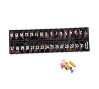 Once-a Day Monthly Pill Organizer Removable Lid for Easy Loading - Large Compartment Pill Box Medications for Entire Month Plus a Compartment for Extra Pills BPA Free