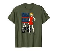Once a MOD Always a MOD - 1960's Culture T-Shirt, Men, Olive Green, Large