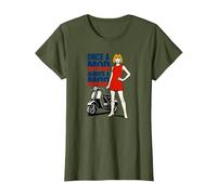 Once a MOD Always a MOD - 1960's Culture T-Shirt, Women, Olive Green, Large