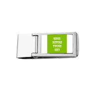 Once Bitten Twice Shy Art Deco Fashion Slim Money Clip Stainless Holder Pocket Wallet