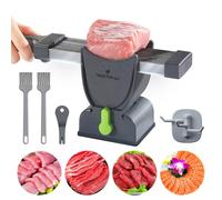 ONCE FOR ALL Safe Mandoline Slicer 5 in 1 Vegetable Chopper Food Potato Cutter, Strips Julienne Dicer Adjustable Thickness 0.1-8 mm Kitchen Chopping Artifact Fast Meal Prep (Grey-1)