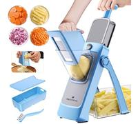 ONCE FOR ALL Vegetable Slicer with Collecting Bowl | Vegetable slicer ideal as a chip cutter and potato cutter, onion cutter, cucumber slicer, dicer, Julienner