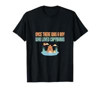 Once There was A Boy Who Loved Capybaras Cute Kawaii T-Shirt