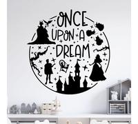 Once Upon a Dream - Sleeping Beauty Maleficent Book Movie Disney Inspired Decal Wall Sticker [Large] [Black]