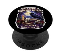 Once Upon A Midnight Dreary The Raven Edgar Allan Poe Fan PopSockets Adhesive PopGrip