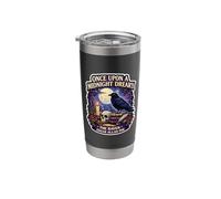 Once Upon A Midnight Dreary The Raven Edgar Allan Poe Fan Stainless Steel Insulated Tumbler