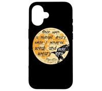 Once Upon A Midnight Edgar Allan Poe The Raven Quote Case for iPhone 16