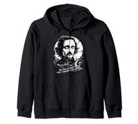 Once Upon a Time a Sad Midnight Edgar Allan Poe Zip Hoodie