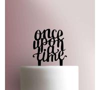 Once Upon A Time - Acrylic Cake Topper 8 Inch Width/White