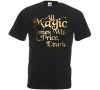 Once Upon A Time All Magic Comes with A Price Mr Gold Unisex T-Shirt Graphic Top Printed Tee Mens Black Shirt XL
