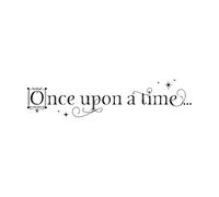 Once Upon a Time Decal for Kids Room Wall Sticker Imagination Quote Pretend Dress Up Area Bookshelf Child's Room-S-13x56cm-Black