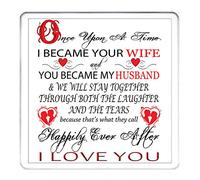 Once Upon A Time Husband COASTER, Romantic Valentines Gift to show your man how much you love him. Can be personalized with any name. Matching ceramic mug and keyring available.