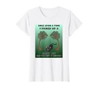 Once Upon a time I Picked up a Black cat the Rest is History Value Graphic T-Shirt, Women, White, M