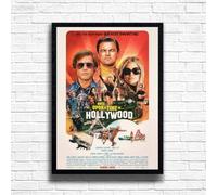 Once Upon a Time... in Hollywood 2019, Quentin Tarantino Movie Print Cult Cinema Film Poster, A4 and A3 Size Frame Options Available, Home, Pub, Café, Bar Decoration Wall Art Print (A3 Framed (Black))