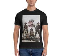 Once Upon a time in The west Black Unisex T-Shirt Printed Tee Graphic Top for Men Shirt XL