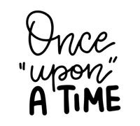 Once Upon a time Inspirational and Motivational Quote Hand Lettering and Art Fine Carving Decals 42x43.5cm Equipped with Transfer Film kit Black