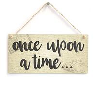Once Upon A Time ... - Romantic Vintage Design Book Lover Gift Sign/Plaque