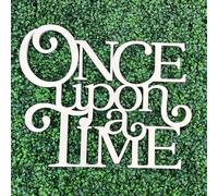 Once upon a time Sign for Backdrop,Wooden Kids Room Reading Corner Decorations for Reading Corner Kids Room Family Bookshelf Home Décor Birthday Present DIY Decoration