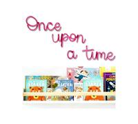 Once Upon a Time Sign Nursery Decor Once Upon a Time wire Wall Sign Decor for Reading Corner Kids Room Family Bookshelf Home Décor Birthday Present DIY Decoration (Rose Pink)