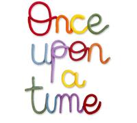 Once Upon A Time Sign Nursery Wall Decor Reading Knitted Wire Word Sign