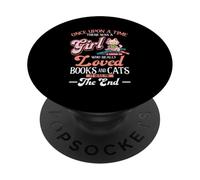 Once Upon A Time There Was A Girl Loved Books Cats PopSockets Adhesive PopGrip