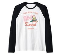 Once Upon A Time There was A Girl Loved Books Cats Raglan Baseball Tee