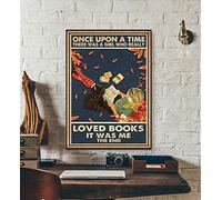 Once Upon A Time There Was A Girl Who Really Loved Books Poster Book Poster Reading Poster Poster Fall Wall Decor Autumn Art Plaque Art Wall Decor Gift Wall Decor Poster Metal Sign 8X12 Inches