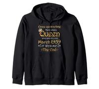 Once Upon A Time There Was A Queen Was Born In March 1959 Zip Hoodie