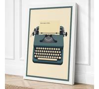 Once Upon a Time Vintage Canvas Wall Art Print 30x20 Inch | White