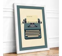 Once Upon a Time Vintage Framed Wall Art Print A3 White | Ready to Hang, Premium Gi Paper, Fade-Resistant Inks, Securely Packaged, UK Made