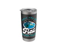 Once You Go Flat You Never Globe Back Funny Flat Earth Stainless Steel Insulated Tumbler