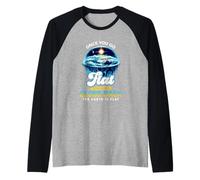 Once You Go Flat You Never Globe Back The Earth is Flat Raglan Baseball Tee