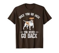 Once You Go Jack You Never Go Back Jack Russell Terrier T-Shirt, Men, Brown, 3X-Large