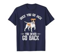 Once You Go Jack You Never Go Back Jack Russell Terrier T-Shirt, Men, Navy Blue, 5X-Large
