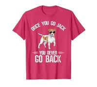 Once You Go Jack You Never Go Back Jack Russell Terrier T-Shirt, Men, Red Heather, XX-Large