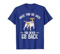 Once You Go Jack You Never Go Back Jack Russell Terrier T-Shirt, Men, Royal Blue, Small