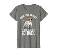 Once You Go Jack You Never Go Back Jack Russell Terrier T-Shirt, Women, Olive Heather, X-Small