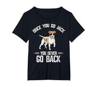 Once You Go Jack You Never Go Back Jack Russell Terrier T-Shirt, Women's Plus, Black, 3X