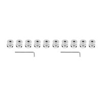 Onchdbfhuu 10PCS Aluminum Timing Belt Pulley 20 Teeth Bore 5mm Width 6mm and Wrench for RepRap 3D Printer Prusa I3