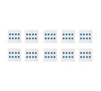 Onchdbfhuu 10X Ethernet Wall Plate 8 Port - Double Gang Cat6 RJ45 Jack Network Cable Faceplate Female to Female - Blue