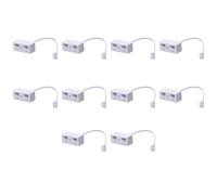 Onchdbfhuu 10X RJ11 Plug to Dual UK BT Telephone Socket Convertor