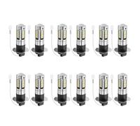 Onchdbfhuu 12Pcs H3 Super Bright LED Fog Driving DRL Light Bulbs Kit 6000K White