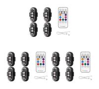 Onchdbfhuu 12PCS Wireless LED Strobe Lights with Remote Control, 8 Colors USB Charing Waterproof Emergency Warning Lights