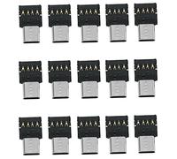 Onchdbfhuu 15Pcs Ultra Mini Type-C USB-C to USB 2.0 OTG Adapter for Cell Phone Tablet & USB Cable & Flash Disk