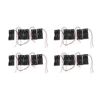 Onchdbfhuu 20 Pcs 2 X 1.5V AA Battery Holder Case Box Black W Wire Leads