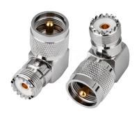 Onchdbfhuu -259 90 Degree Right Angle UHF Male to UHF Female Coax Connectors- 2PCS PL259 to SO239 Converter SL16