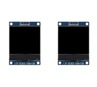 Onchdbfhuu 2pcs 1.5 Inch 4PIN OLED Module Display Screen SH1107 Drive IC 128x128 IIC Interface for 51 STM32 P22101 P22102