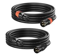 Onchdbfhuu 2Pcs 10ft DMX512 Cable, 3-Pin XLR Gold-Plated Male to Female Flexible Cables for Microphone, Stage Light, Mic Mixer
