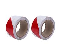 Onchdbfhuu 2pcs 10M x 5cm Safety Warning Tape Reflective Tape Self Adhesive Tape Reflective Strip Traffic Reflective Stickers